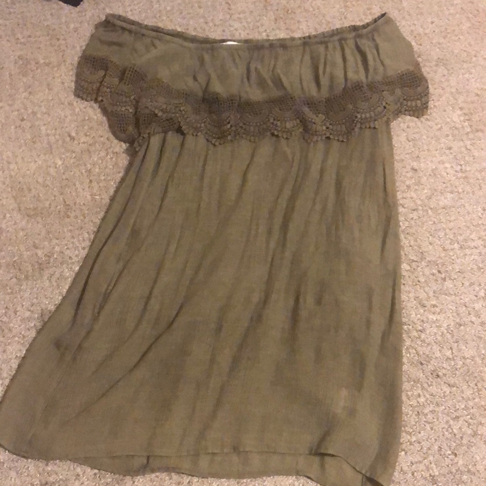 Ladies Umgee gauze off shoulder dress mid to mini
